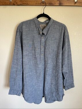 Frontier Classics 100% Cotton Men’s Shirt XL Prairie Old Fashioned Work Henley